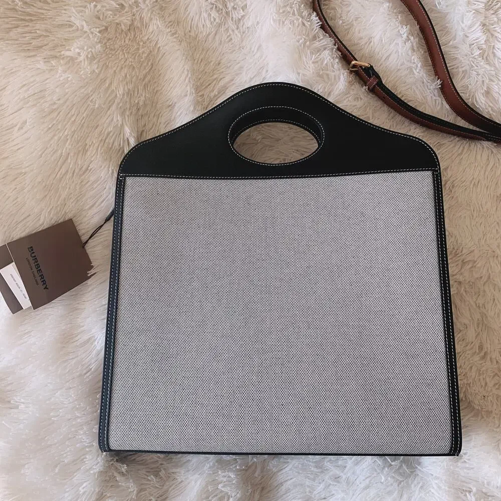 Burberry Medium Pocket Bag - Black/Tan - Picture 7 of 16